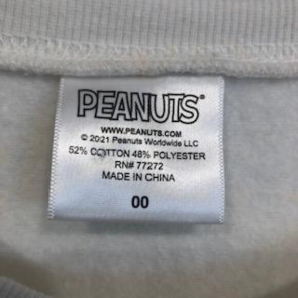 Peanuts Snoopy Cozy Fleece Christmas Tree White Sweatshirt. - Picture 5 of 16